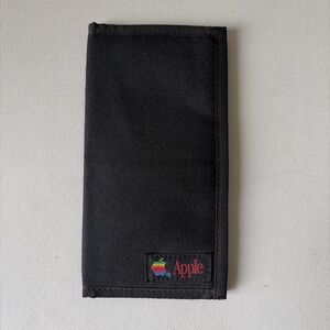 Vintage Apple Computer Rainbow Logo Case Storage West Ridge Designs USA Black